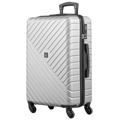 Mala Média 23 Kg ABS 4 Rodas 26" Detroit Prata M / Prata
