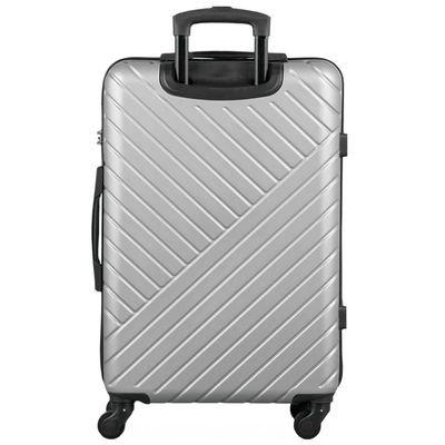 Mala Média 23 Kg ABS 4 Rodas 26" Detroit Prata M / Prata