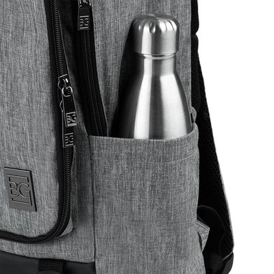 Mochila Masculina Executiva Para Notebook City Block Cinza U / Cinza