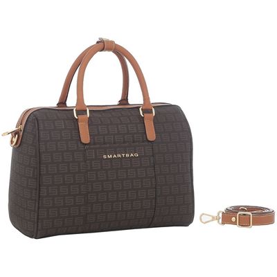 Bolsa Tote Bau Transversal Smartbag Milano 86098 Marrom