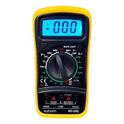 Multímetro Digital Multi Funções Lcd Profissional Portátil