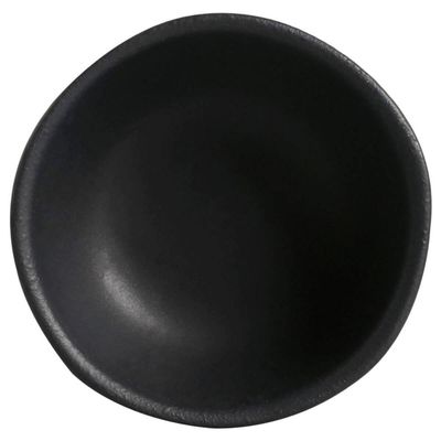 Kit 60 Ramekins 50ml Cerâmica Molheira Orgânico Preto Matte Porto Brasil Restaurante