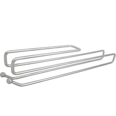 Suporte Porta Taças de Encaixe Simples Cromado Armário Cinza