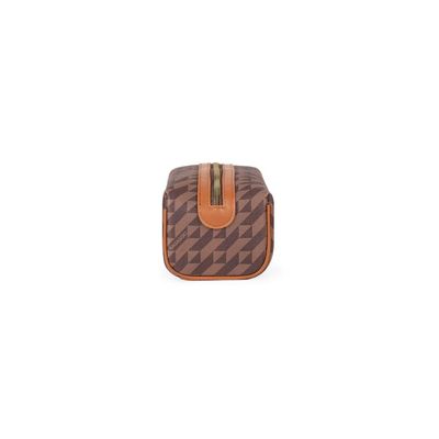 Necessaire de Viagem Feminina Média Monograma BG Marrom M / Marrom