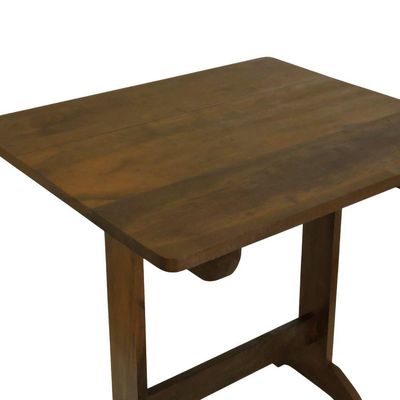 Mesa Dobrável Ipanema 80x70cm Madeira Imbuia Maciça Stain Imbuia