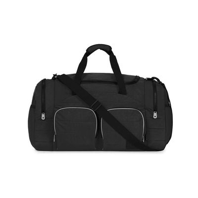 Bolsa de Viagem Color Block Bolso Duplo Frontal Preta U / Preto