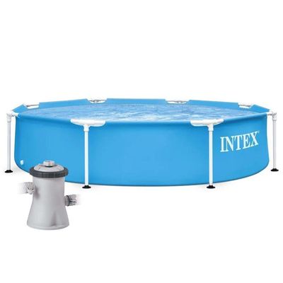 Piscina Estrutural Metal Galvanizado Litros Com Bomba Filtrante 220v Intex