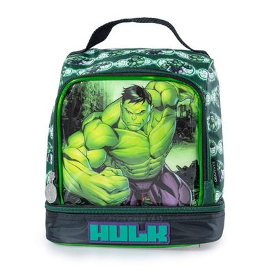 Lancheira Escolar Masculina Marvel Hulk Verde U / Verde