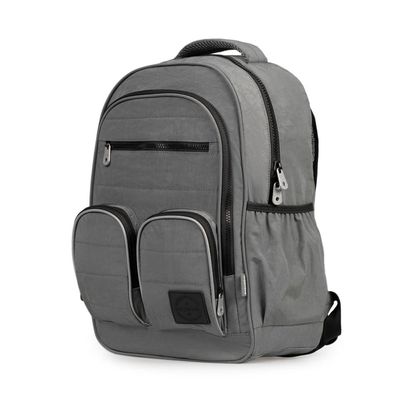 Mochila Escolar Masculina Juvenil Color Block Cinza U / Cinza