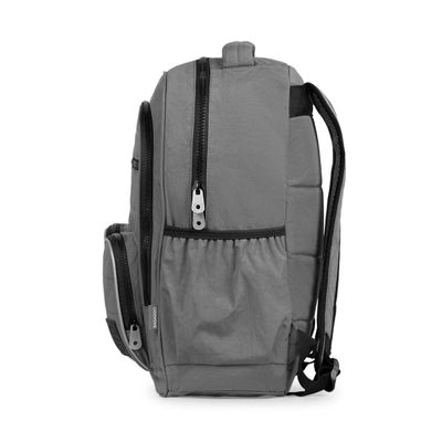 Mochila Escolar Masculina Juvenil Color Block Cinza U / Cinza