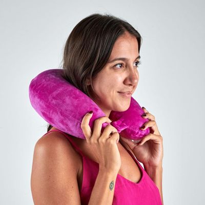 Almofada de pescoço de Viscoelátisco Roxo U / Roxo