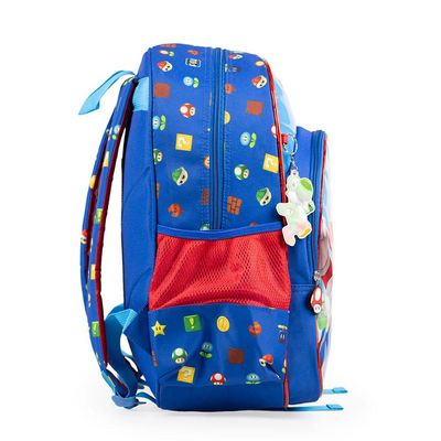 Mochila Escolar Infantil Masculina Mario Bross Premium Azul U / Azul