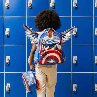 Lancheira Térmica Infantil Masculina Capitão América Azul Escuro U / Azul escuro