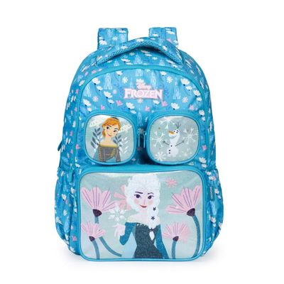 Mochila Escolar Infanto-Juvenil Feminina Frozen Bloom Azul Claro U / Azul claro