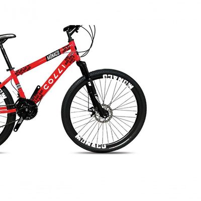 Bicicleta Colli Mônaco Aro 26 Disco 21 V Rapid Fire Cor Vermelho Tamanho Do Quadro 13,5 Vermelho