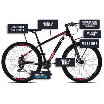 Bicicleta Colli Berlim Aro 29 Shimano 21 Marchas Preto-vermelho
