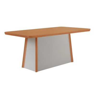 Mesa De Jantar Diane 180cm Tampo Mdf Canto Copo Naturalle/off White