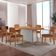 Mesa De Jantar Diane 180cm Tampo Mdf Canto Copo E 6 Cadeiras Veludo Marrom/naturale/off White