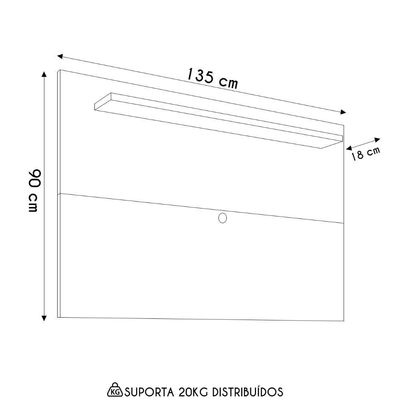 Painel Para Suspenso 50 Polegadas 135cm Saira C14 Cedro - Mpozenato