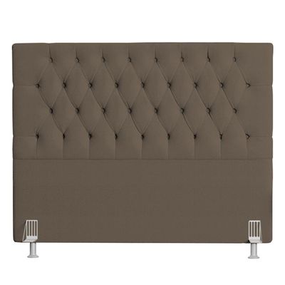 Cabeceira Casal Cama 140cm Cristal C16 Boucle Marrom - Mpozenato