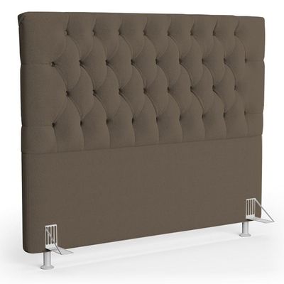 Cabeceira Casal Cama 140cm Cristal C16 Boucle Marrom - Mpozenato