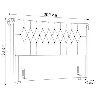 Cabeceira Cama Casal Queen 160cm Dust P02 Veludo Bege - Mpozenato
