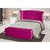 Kit Cabeceira De Cama Box E Calçadeira Baú Luxo Casal 140 Cm Suede Rosa Pink Do Lar Móveis