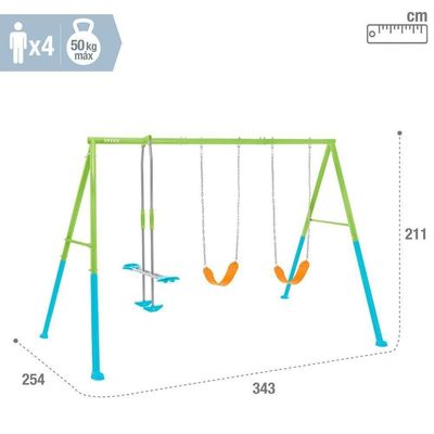 Balanço De Jardim Infantil Três Posições Gangorra E Assentos Intex