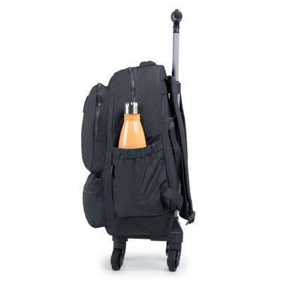 Mochila Escolar Feminina de 4 Rodinhas Pop Fun II Cinza U / Cinza