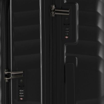 Mala de Viagem Grande 32 Kg Pollicarbonato 4 Rodas Barcelona II Preta G / Preto