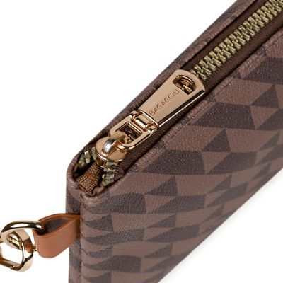 Necessaire de Viagem Feminina com Alça Monograma BG Marrom P / Marrom