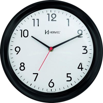 Relógio De Parede Quartz 28 Cm Preto - Preto