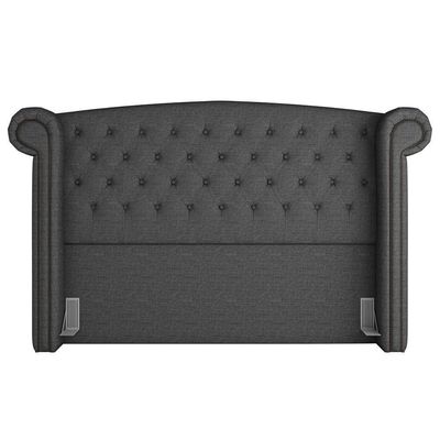 Cabeceira Cama Casal Queen 160cm Provença P02 Linho Chumbo - Mpozenato