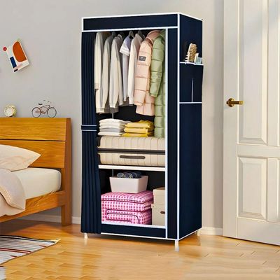 Guarda Roupa Closet Dobrável Organizador - Azul Escuro