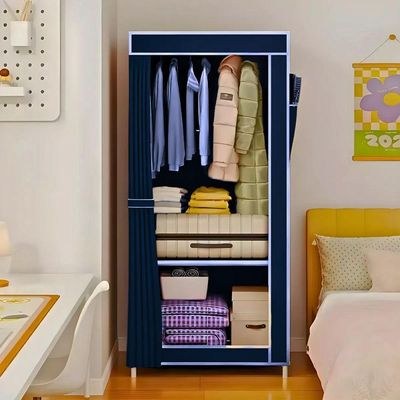 Guarda Roupa Closet Dobrável Organizador - Azul Escuro