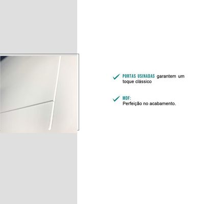 Armário Aéreo Milla Mdf 2 Portas De Branco 80 Cm Carraro