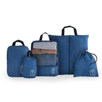 Kit Organizador de Mala com 5 Pecas U / Azul