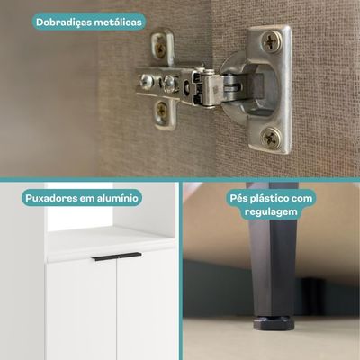 Torre Quente Miami Para 1 Forno 1 Microondas 3 Portas Carraro Branco