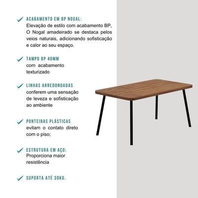 Conjunto Sala De Jantar 6 Cadeiras San Paolo Carraro Nog Pre