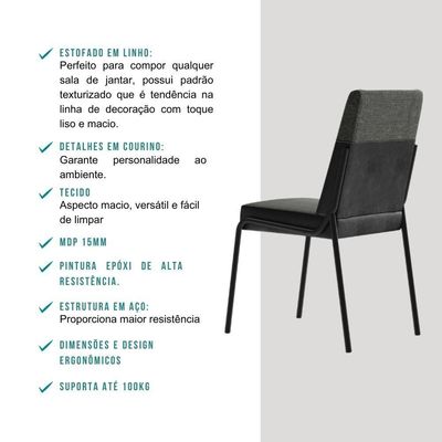 Conjunto Sala De Jantar 6 Cadeiras San Paolo Carraro Nog Pre