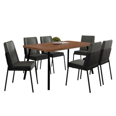 Conjunto Sala De Jantar 6 Cadeiras San Paolo Carraro Nog Pre