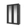 Guarda Roupa Solteiro 2 Portas Darvi Com 2 Espelhos Carraro Preto Touch