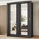 Guarda Roupa Solteiro 2 Portas Darvi Com 2 Espelhos Carraro Preto Touch