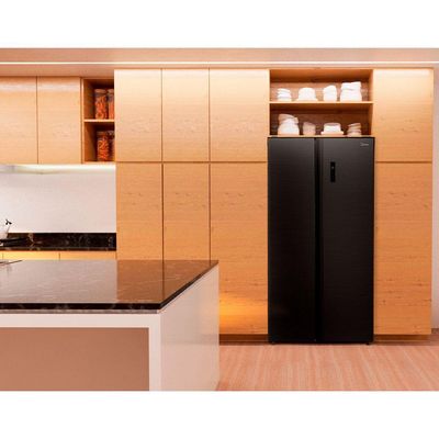 Geladeira Midea Side By Side Inverter Preto Conectada 511L 110V MD-RS710FGD281
