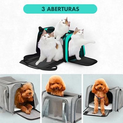 Bolsa De Viagem Verde Para Pet Alças Ajustáveis