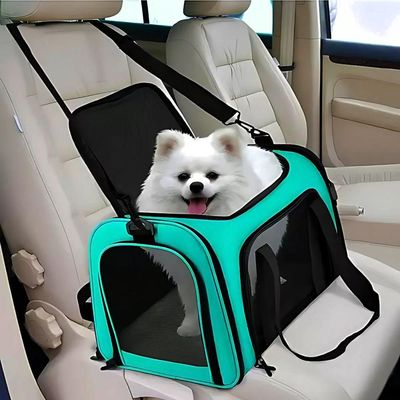 Bolsa De Viagem Verde Para Pet Alças Ajustáveis