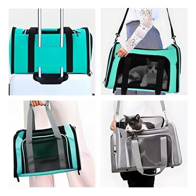 Bolsa De Viagem Verde Para Pet Alças Ajustáveis