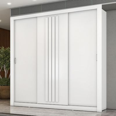 Guarda Roupa Casal 3 Portas Doha Carraro Branco
