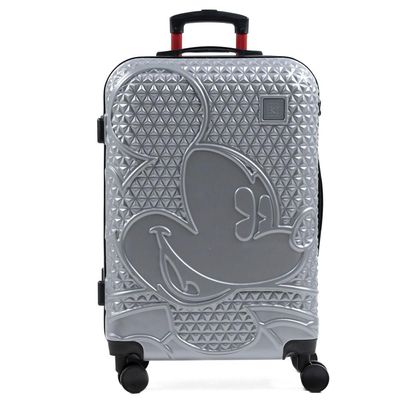 Mala Média 23 Kg ABS 4 Rodas Mickey Epcot Prata M / Prata