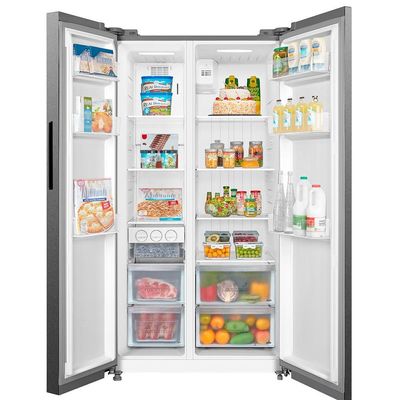 Geladeira Midea Side by Side Inverter Inox Conectada 511L 220V MD-RS710FGD462